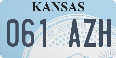 KS license plate 061AZH