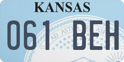 KS license plate 061BEH
