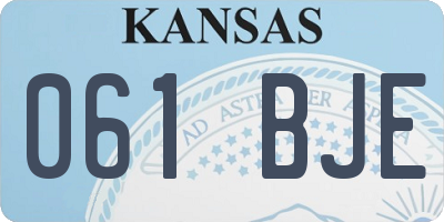 KS license plate 061BJE