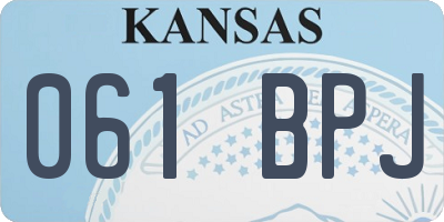 KS license plate 061BPJ