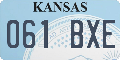 KS license plate 061BXE
