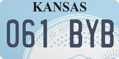 KS license plate 061BYB