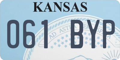 KS license plate 061BYP