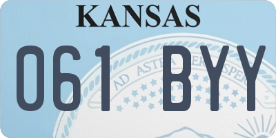 KS license plate 061BYY