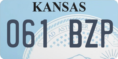 KS license plate 061BZP