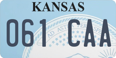 KS license plate 061CAA