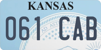 KS license plate 061CAB