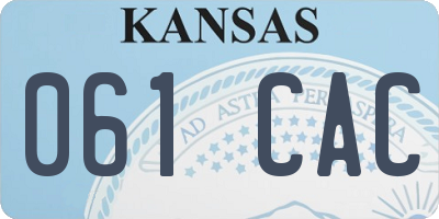 KS license plate 061CAC