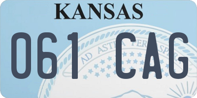 KS license plate 061CAG