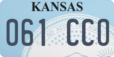 KS license plate 061CCO
