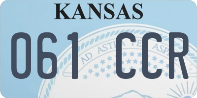 KS license plate 061CCR