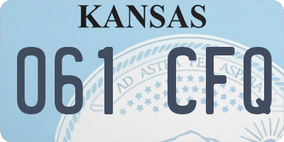 KS license plate 061CFQ
