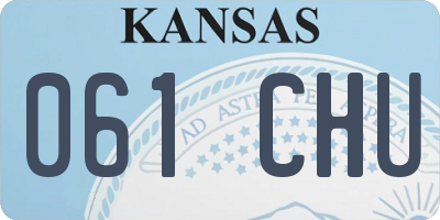 KS license plate 061CHU