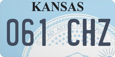 KS license plate 061CHZ