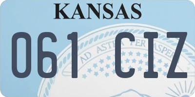KS license plate 061CIZ