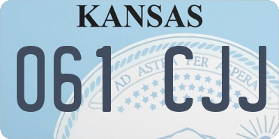 KS license plate 061CJJ