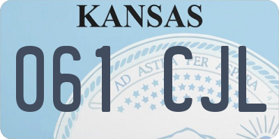 KS license plate 061CJL