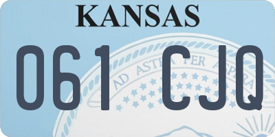 KS license plate 061CJQ