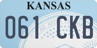 KS license plate 061CKB