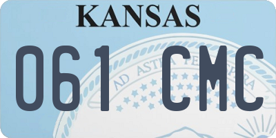 KS license plate 061CMC