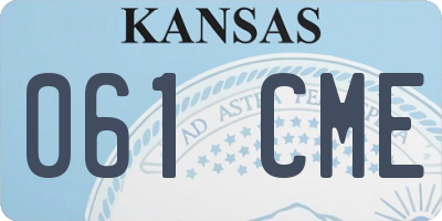KS license plate 061CME