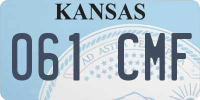 KS license plate 061CMF