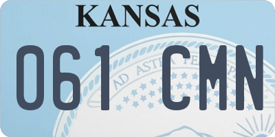 KS license plate 061CMN