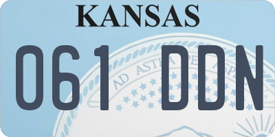 KS license plate 061DDN
