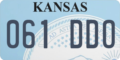 KS license plate 061DDO