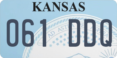 KS license plate 061DDQ