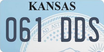 KS license plate 061DDS