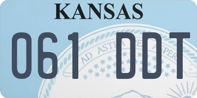 KS license plate 061DDT