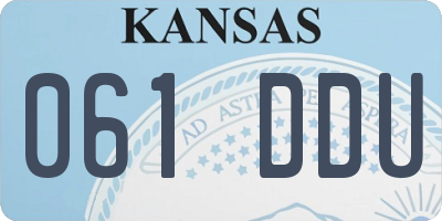 KS license plate 061DDU