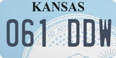 KS license plate 061DDW