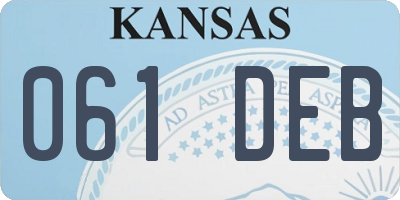 KS license plate 061DEB