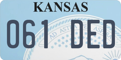 KS license plate 061DED