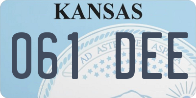 KS license plate 061DEE