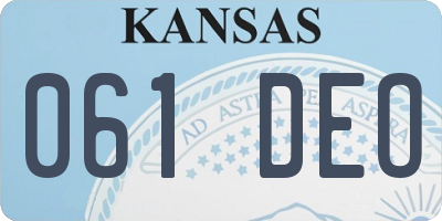 KS license plate 061DEO