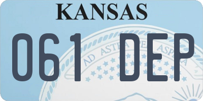 KS license plate 061DEP