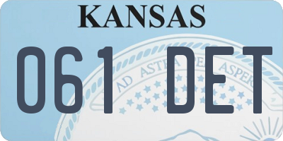 KS license plate 061DET