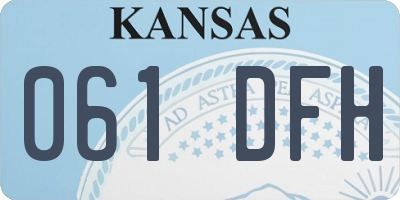 KS license plate 061DFH