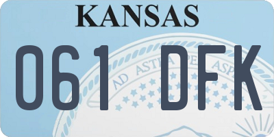 KS license plate 061DFK