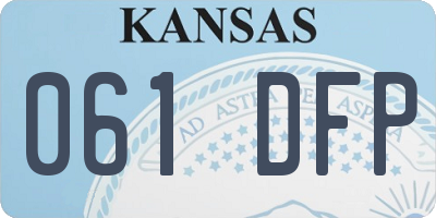 KS license plate 061DFP
