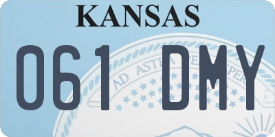 KS license plate 061DMY