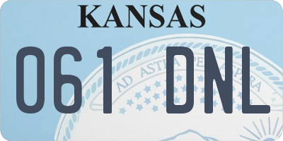 KS license plate 061DNL