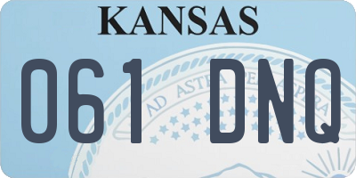KS license plate 061DNQ