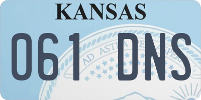 KS license plate 061DNS