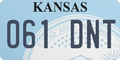 KS license plate 061DNT