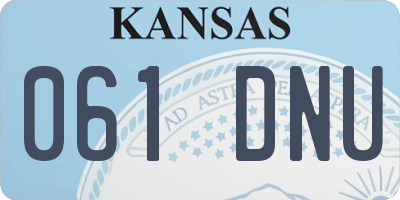 KS license plate 061DNU