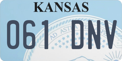 KS license plate 061DNV